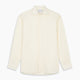 Tailored Fit Cream Cotton Shirt with Kent Collar and 3-Button Cuffs