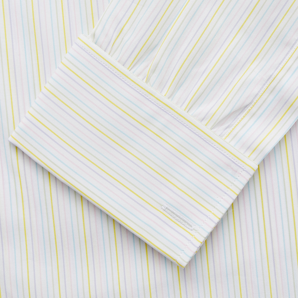 Yellow Multi Stripe Cotton Regular Fit Whitby Shirt