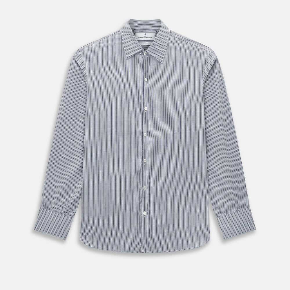 Grey Ticking Stripe Westminster Shirt