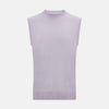 Lilac Cashmere Round Neck Vest