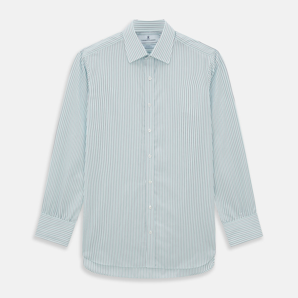 Green and Burgundy Pinstripe Mayfair Shirt