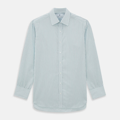 Green and Burgundy Pinstripe Mayfair Shirt