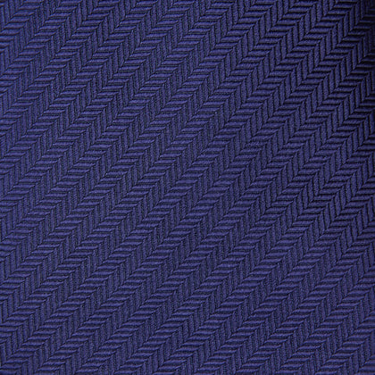 PLAIN HERRINGBONE NAVY TIE Image 1