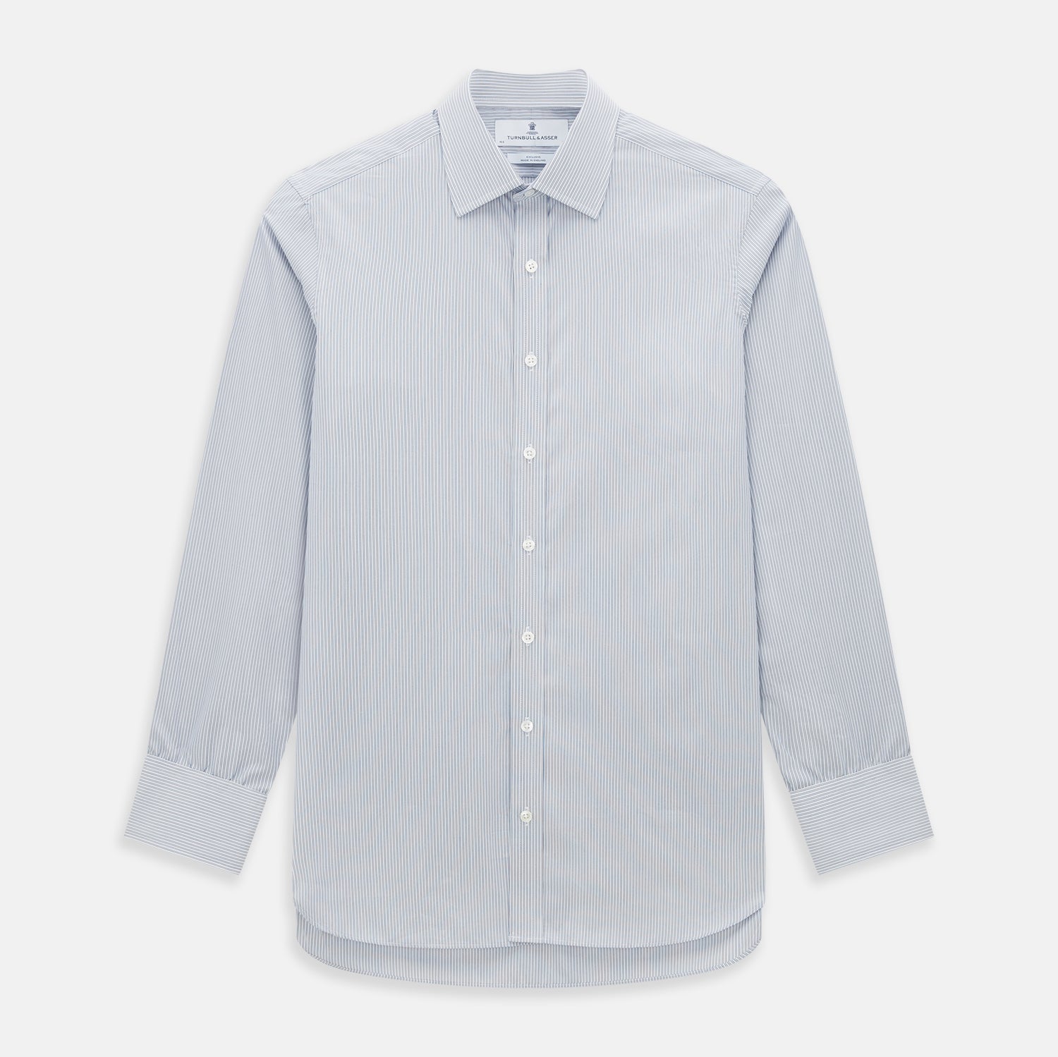 View 1 of product Blue and Brown Ticking Stripe Mayfair Shirt