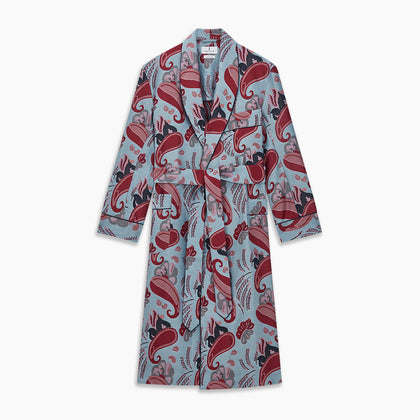 Blue Paisley Pattern Cotton Arnold Gown Image 4