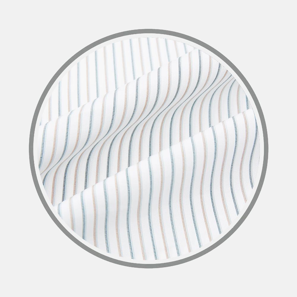 Teal Double Stripe Fabric