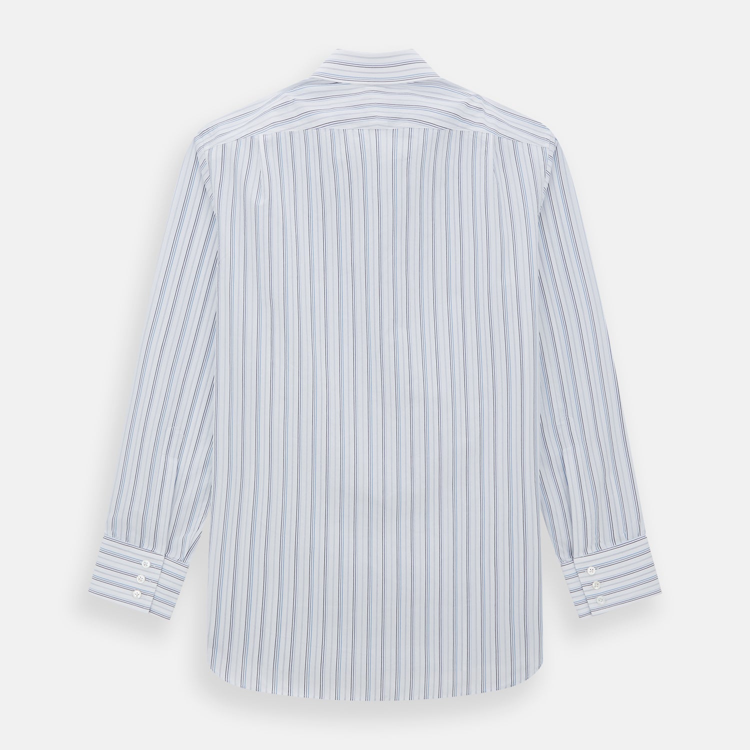 View 6 of product Blue Fine Multi Pinstripe Mayfair Shirt