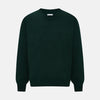View 1 of product Forest Green Fine Merino V-Neck Jumper