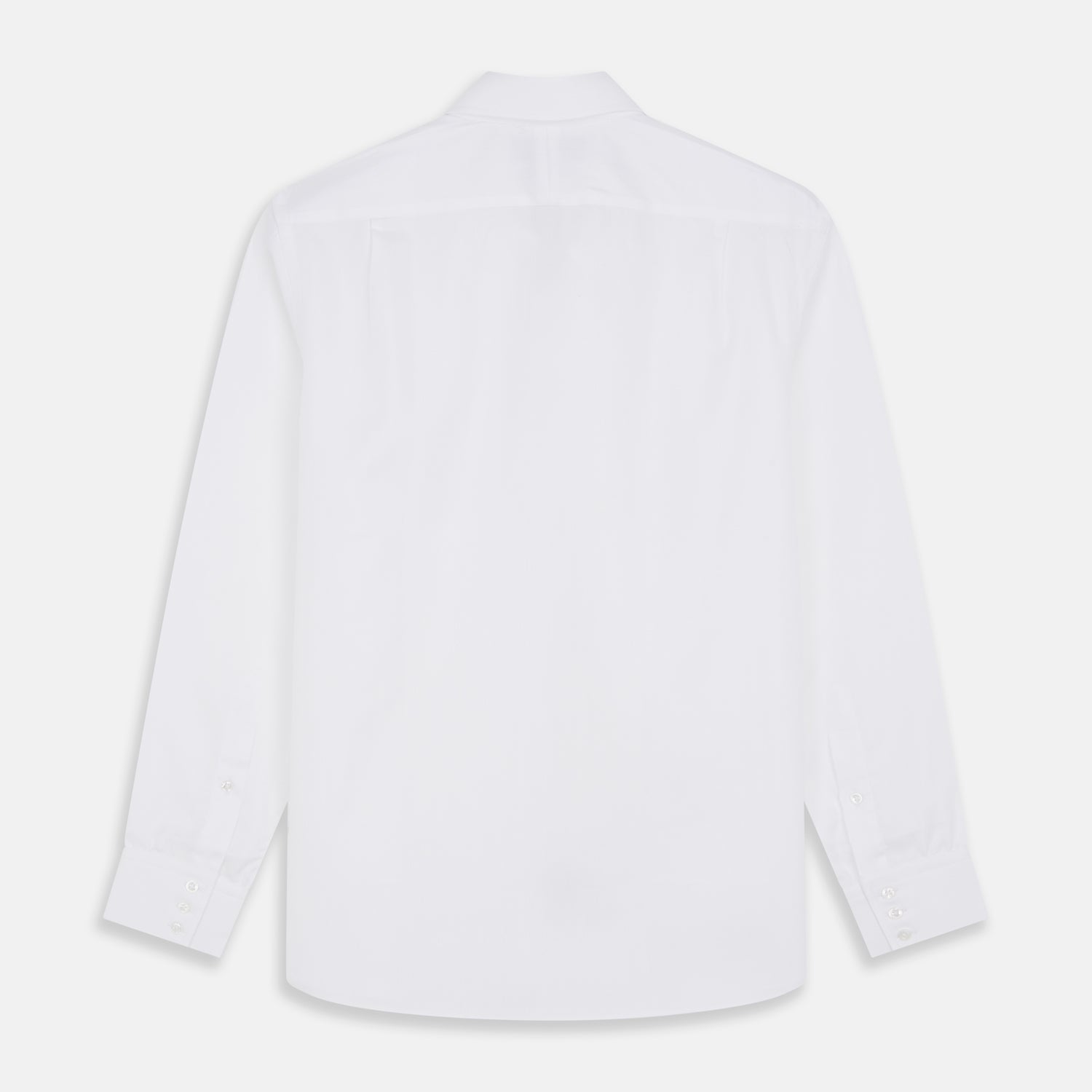 View 3 of product White Herringbone Tailored Fit Shirt With Kent Collar