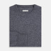 View 4 of product Melange Grey Crew Neck Cashmere Jumper