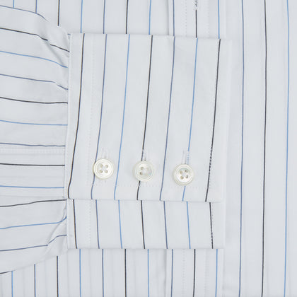 Blue Wide Pinstripe Mayfair Shirt Image 3