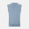 View 3 of product Frost Blue Cashmere V-neck Vest