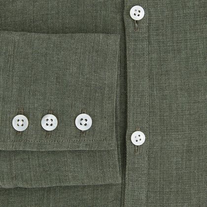 Sage Linen Westminster Shirt Image 3
