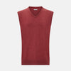 View 1 of product Antique Pink Cashmere V-Neck Vest