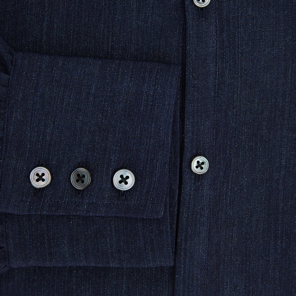 Navy Linen Westminster Shirt