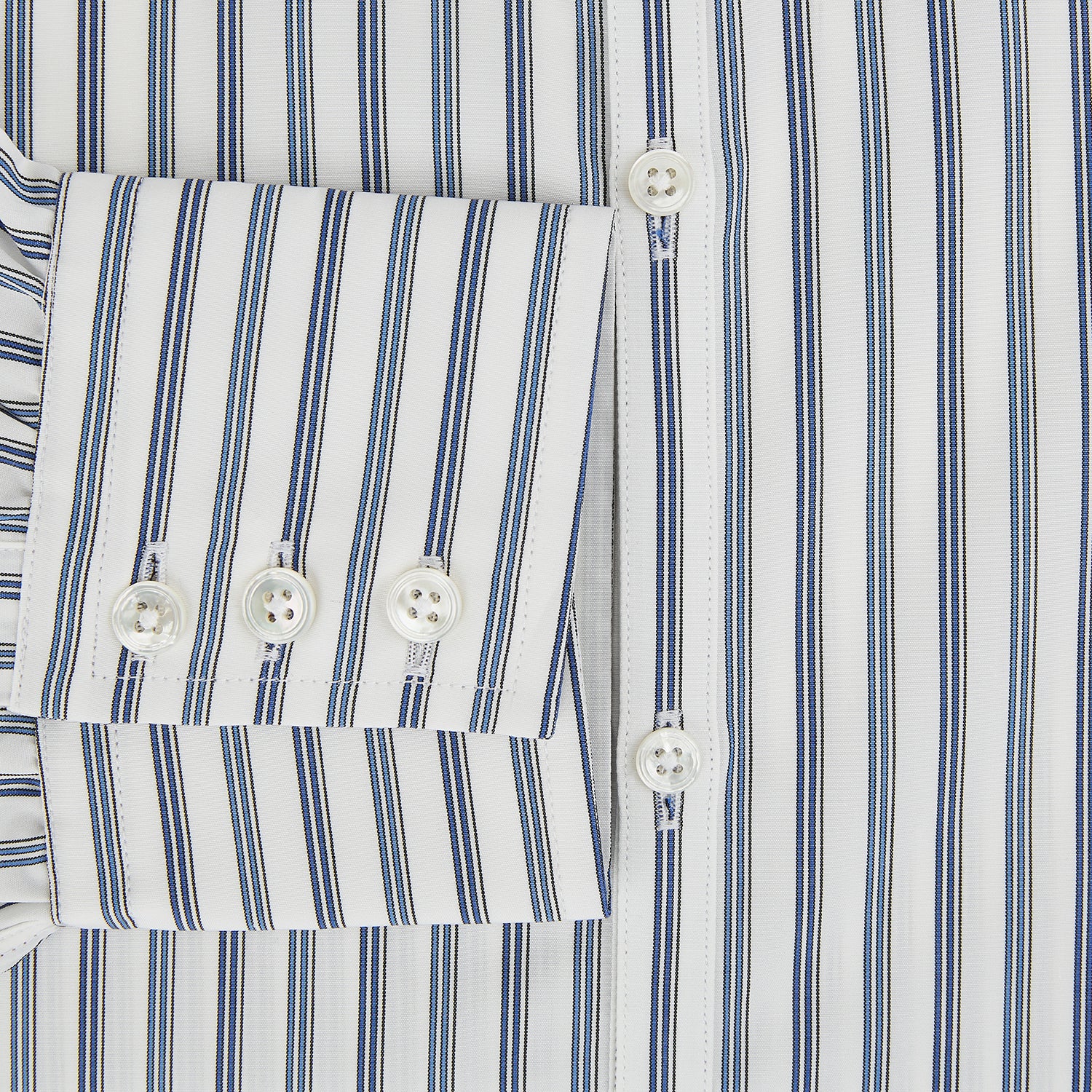 View 4 of product Sapphire Blue Multi Track Stripe Westminster shirt