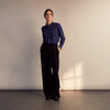 View 8 of product Blue Soft-touch Silk Lauren Shirt