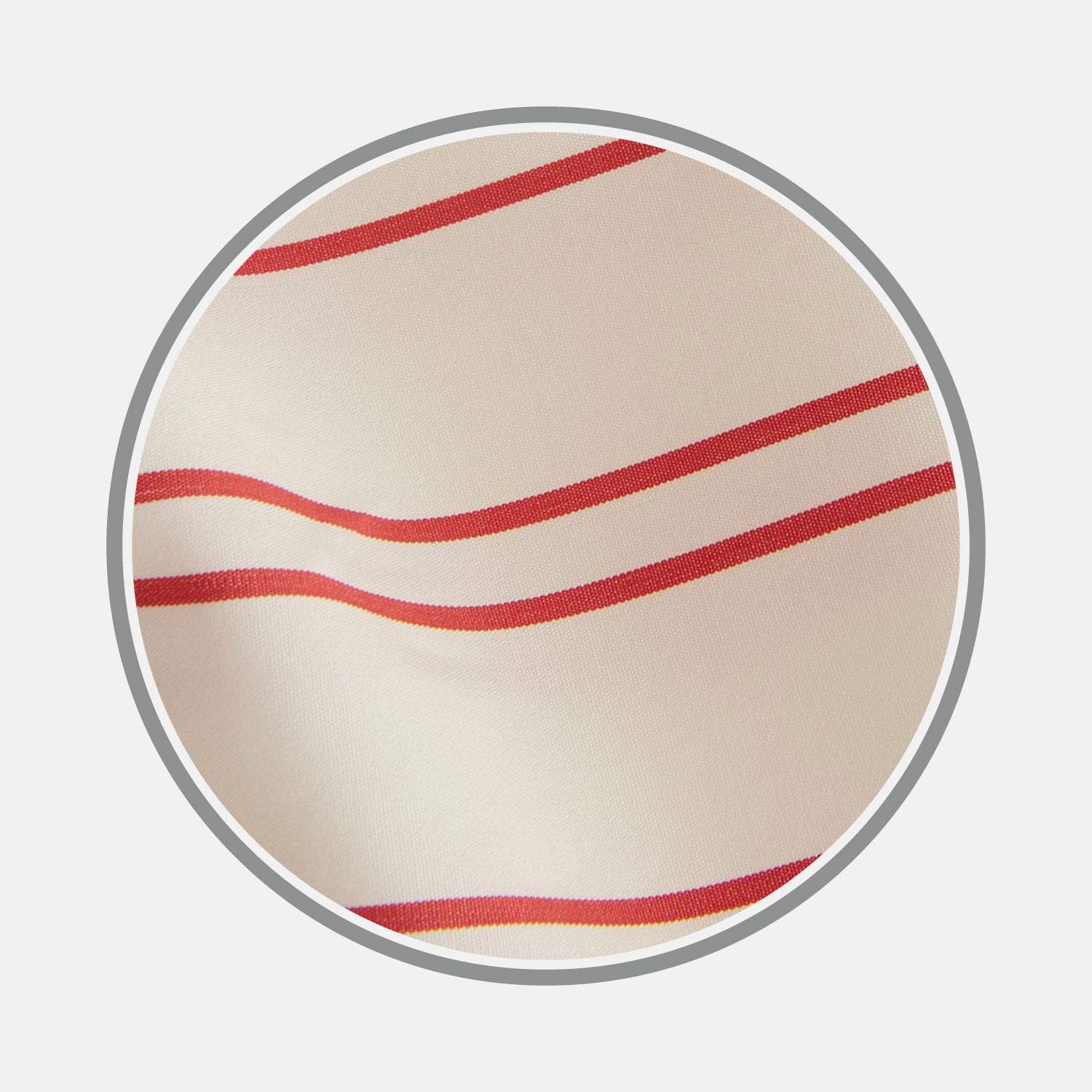 View 1 of product Red and Off-White Stripe Cotton Fabric