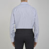 View 5 of product Blue Grid Check Shirt with T&A Collar and 3-Button Cuffs