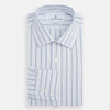 View 4 of product Blue Fine Multi Pinstripe Mayfair Shirt