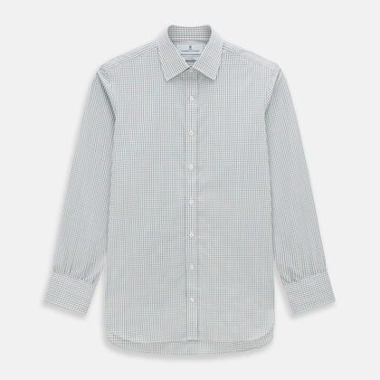 Forest Green with Multi-Hued Graph Check Mayfair Shirt