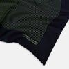 View 2 of product Navy and Melon Green Stripe Silk Pocket Square