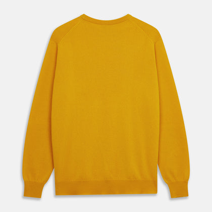 Gold Glenn Cashmere Crew Neck Jumper Image 2
