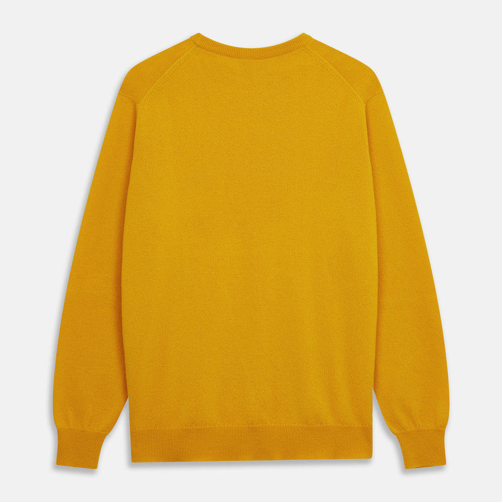 Gold Glenn Cashmere Crew Neck Jumper