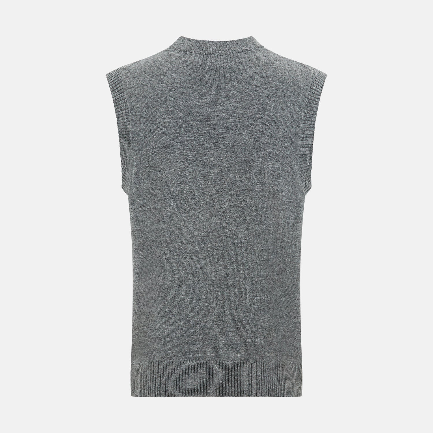 View 3 of product Ash Grey V-neck Sleeveless Cardigan