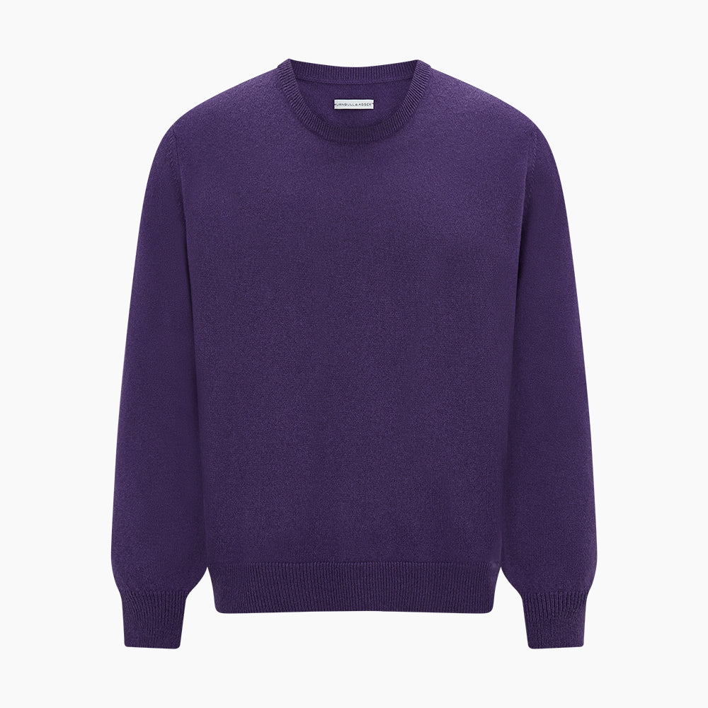 Purple Cashmere Round Neck Jumper