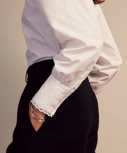Turnbull and The Deck White Cotton Expressionist Shirt Image 6