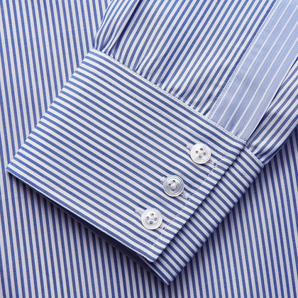 Blue and White Stripe Cotton RE-PURPOSE Mayfair Shirt Image 1