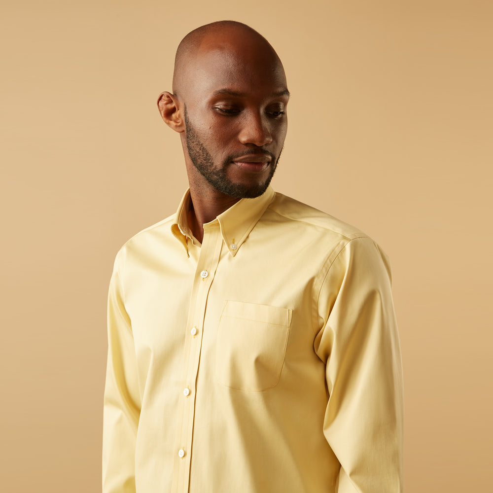 Yellow Piece Dyed Weekend Fit Suffolk Shirt