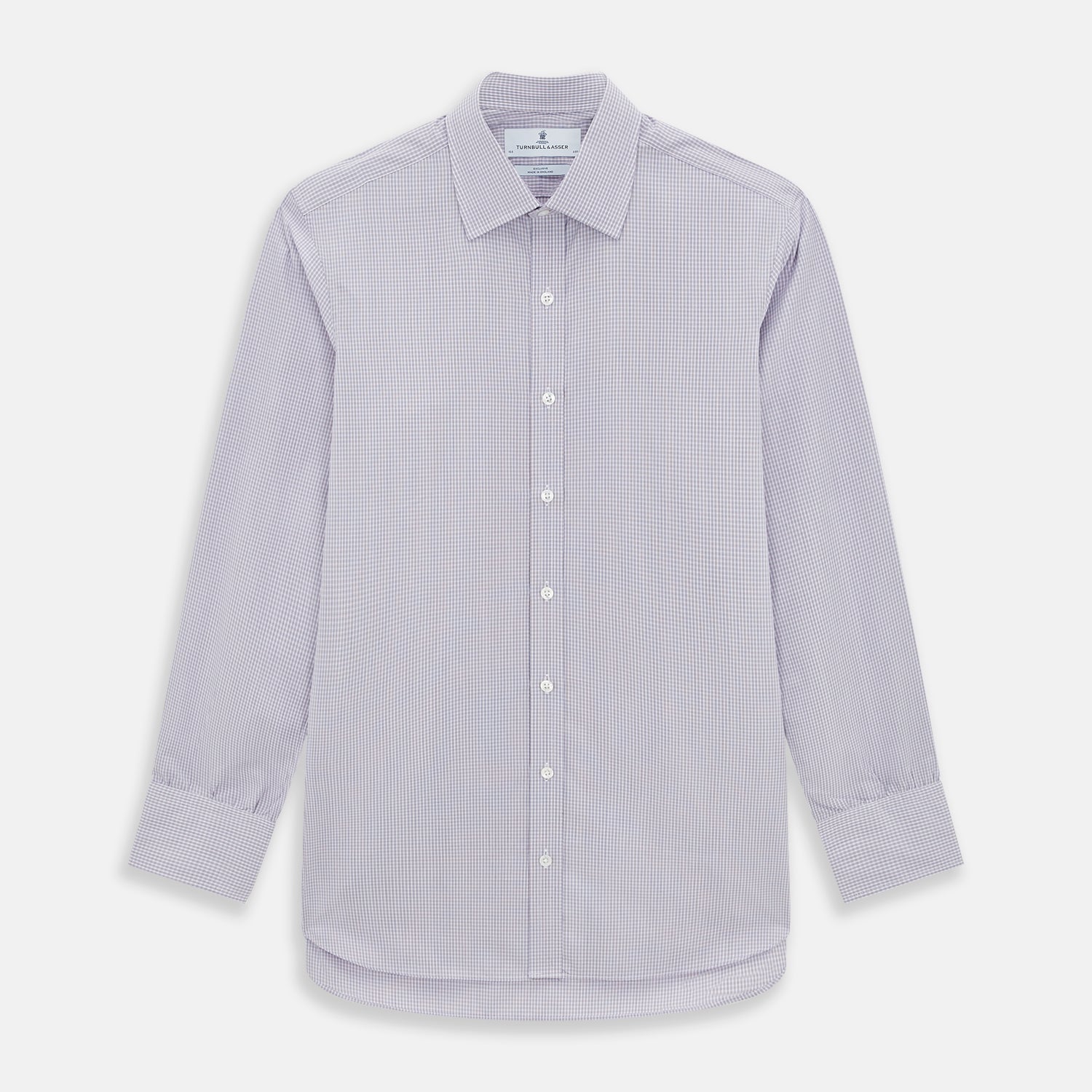 Purple Micro Check Mayfair Shirt