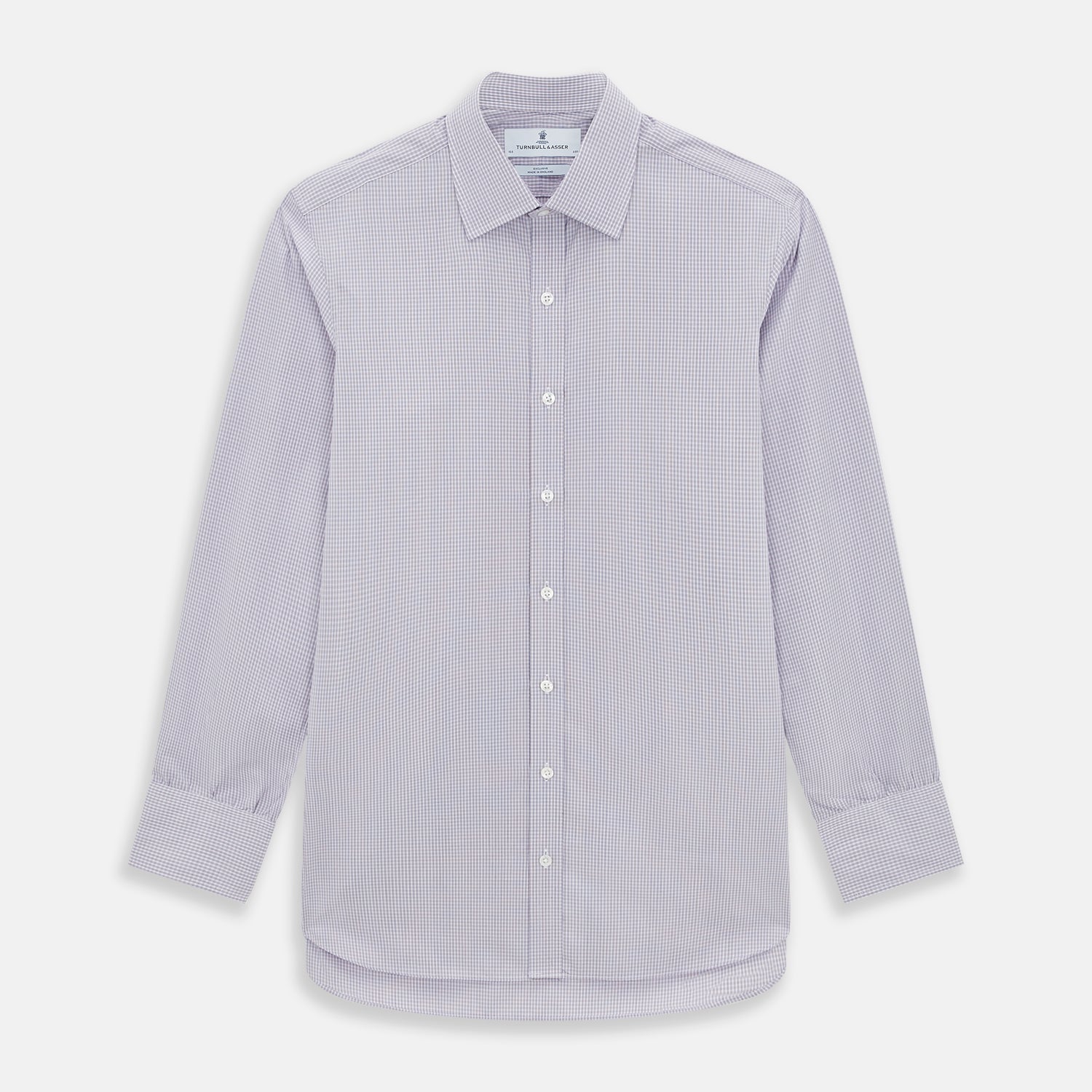 View 1 of product Purple Micro Check Mayfair Shirt