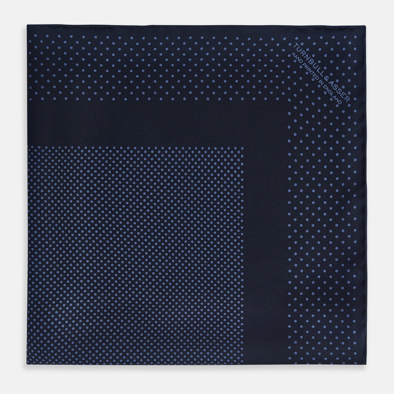 Midnight Blue Dot Silk Pocket Square