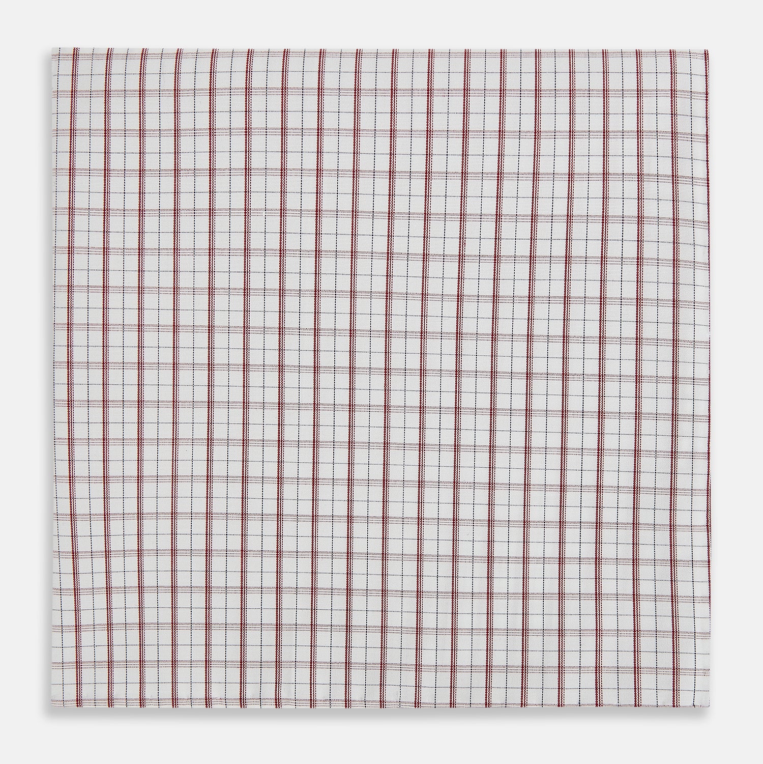 View 3 of product Red Tattersall Check Hand-Rolled Handkerchief