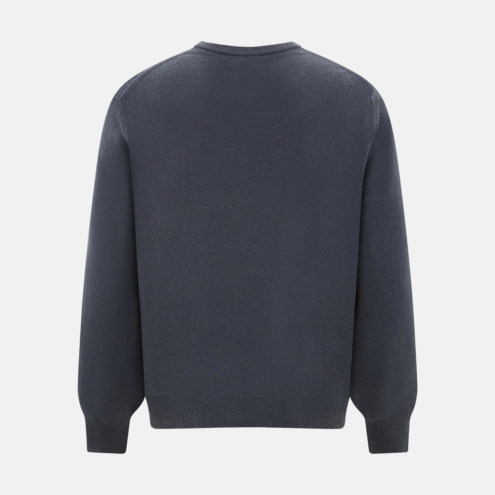 Grey Cashmere Round Neck Jumper