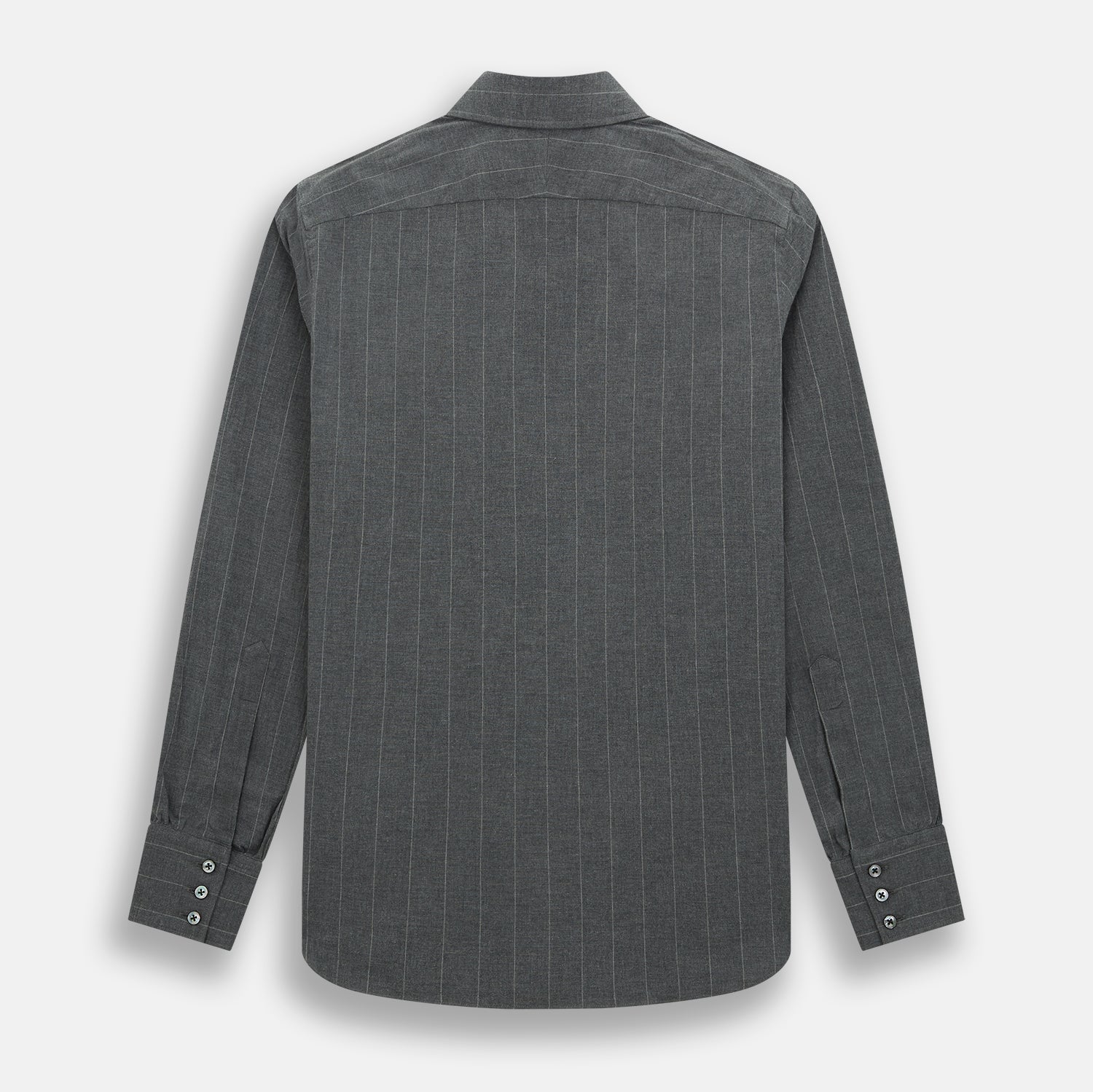 View 3 of product Charcoal Melange Wide Stripe Westminster Shirt