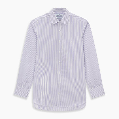 Purple Shadow Stripe Mayfair Shirt Image 6