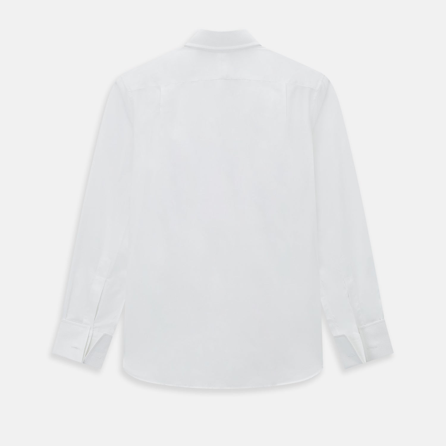 View 3 of product Tailored Fit White Marcella Front Shirt with Kent Collar and Double Cuffs