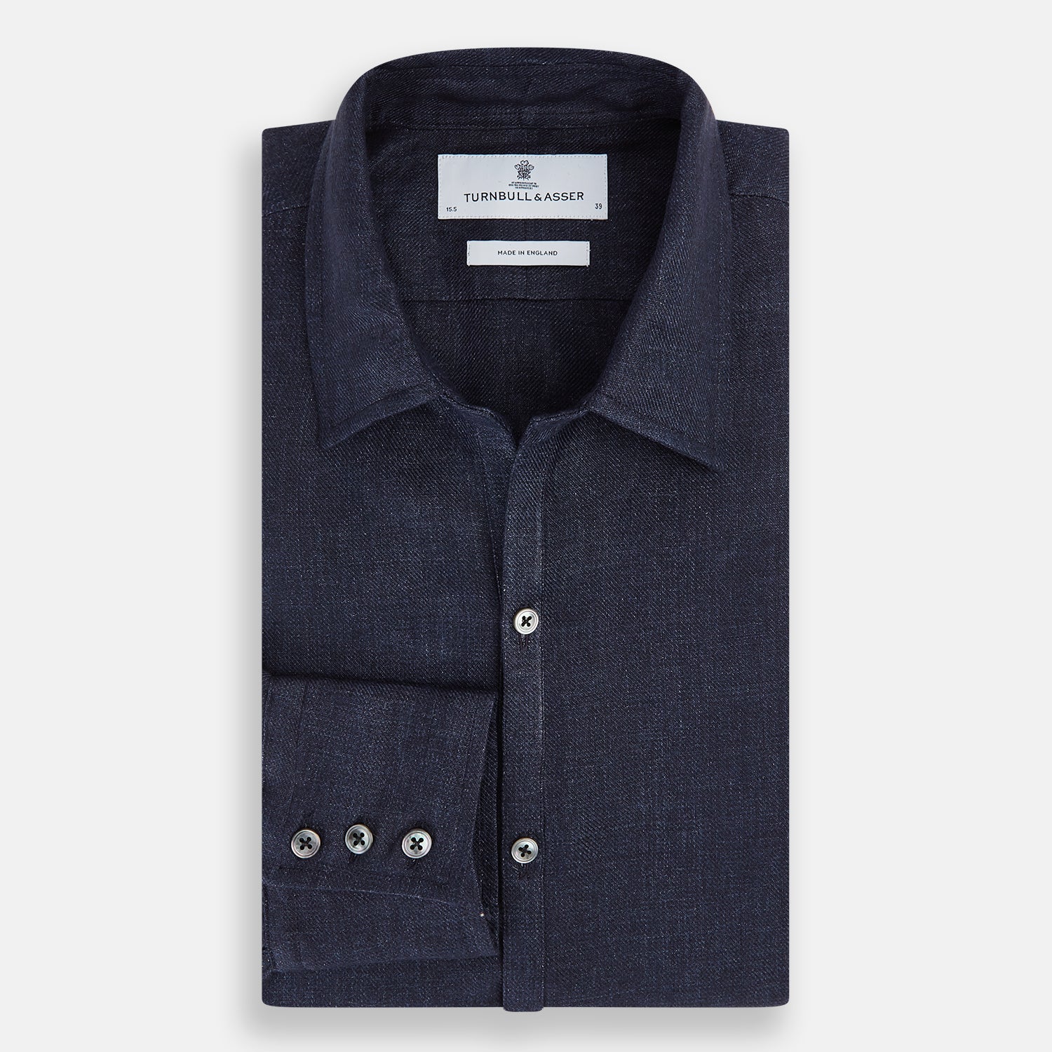 View 5 of product Navy Linen Windsor Shirt