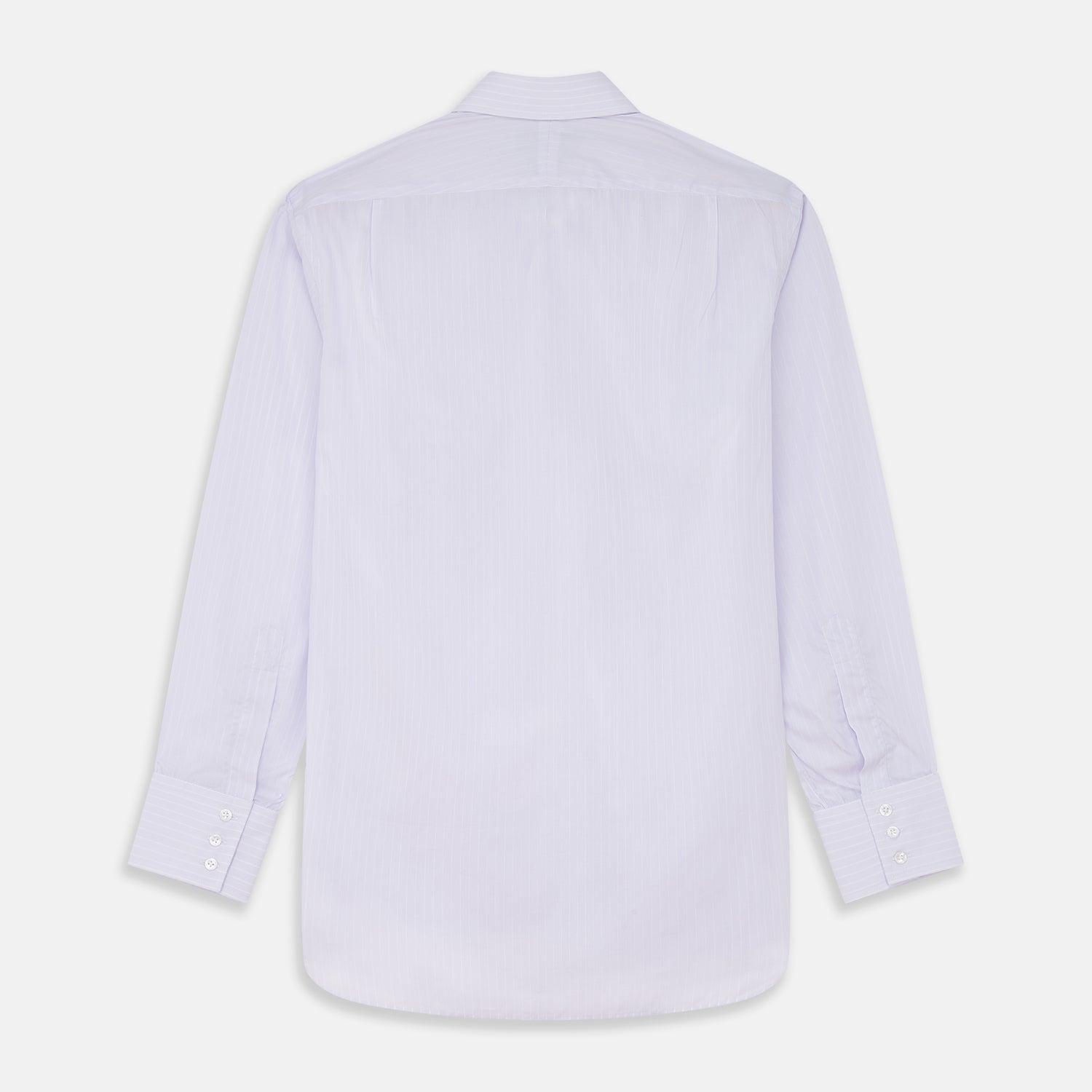 View 5 of product Soft Lilac Stripe Cotton Regular Fit Mayfair Shirt