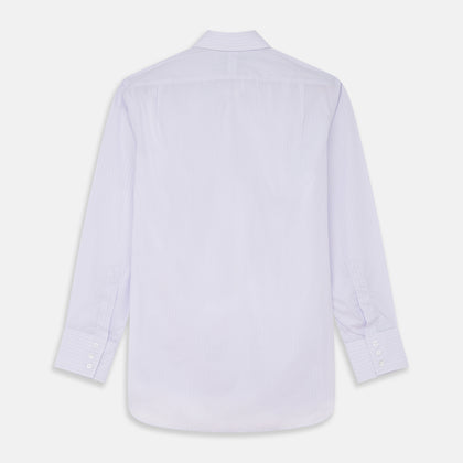 Soft Lilac Stripe Cotton Regular Fit Mayfair Shirt Image 4