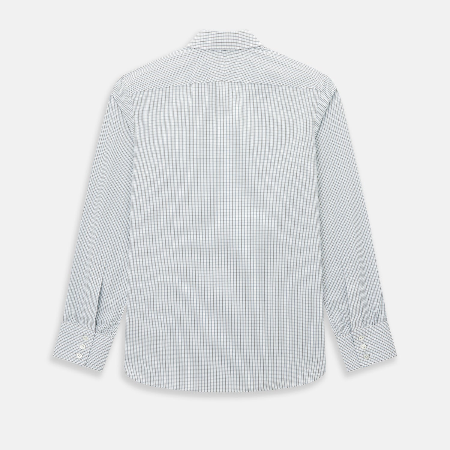 View 3 of product Pale Blue and Navy Grid Check Westminster Shirt