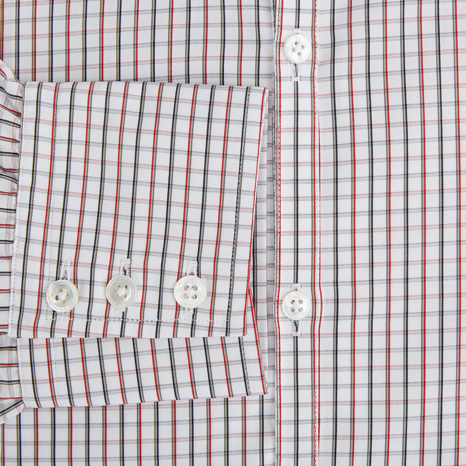 View 4 of product Red and midnight blue Tattersall Check Windsor Shirt