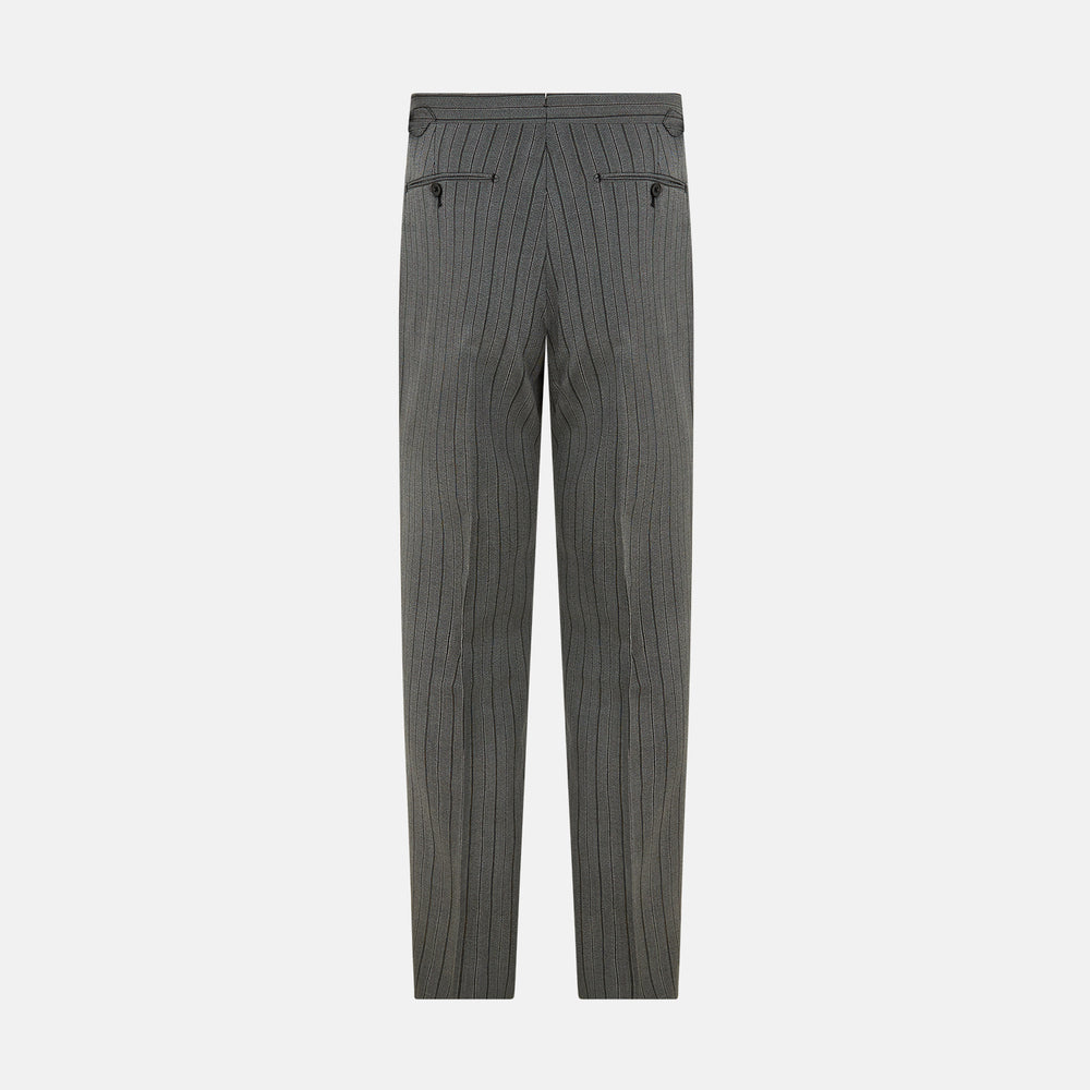 Morning Suit Trousers | Grey Multi Pinstripe Morning Dress Trousers   Turnbull & Asser  Turnbull & Asser US