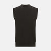 View 3 of product Dark Brown Cashmere Sleeveless Cardigan