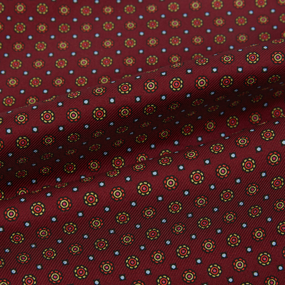 The Great Gatsby Burgundy Printed Silk Cravat