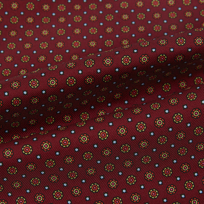 The Great Gatsby Burgundy Printed Silk Cravat Image 3